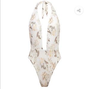 Montce tropes one piece halter swim